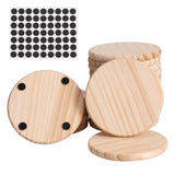 COYMOS Unfinished Wood Coasters, 4 Inch Round Wood Slices, Blank Wooden Coasters for Crafts Likes Drawing Painting Wood Engraving Home Decoration COYMOS