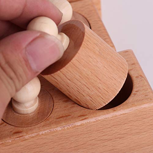 Thoth Montessori Knobbed Cylinder Socket Montessori Materials Wooden Cylinders Ladder Blocks Educational Wooden Toy Montessori Education Toy Family Thoth