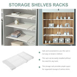 Alipis Expandable Closet Tension Shelf Rod Adjustable Metal Storage Rack Cabinet Organizer DIY Divider Separator Shelves for Wardrobe Cupboard Alipis