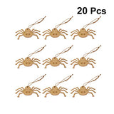 LIOOBO 20PCS Halloween Ghost Festival Decoration Props Puzzle Graffiti Wood Chip Spider Wooden Pendant for Arts and DIY Crafts Creative Decorations LIOOBO