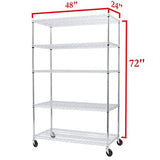 Seville Classics UltraDurable Heavy Duty NSF Solid Steel Wire Rack Storage Unit Organizer for Garage, Warehouse, Office, Restaurant, Classroom, Seville Classics