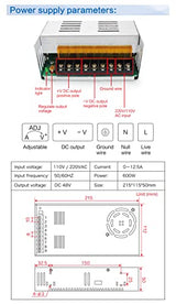 RATTMMOTOR CNC Brushless Spindle Motor Kit, 48VDC 500W Spindle Motor Air Cooled ER11, 12000RPM, 0.6N.m, 55MM+BLDC Driver Motor Speed Controller 600W RATTMMOTOR