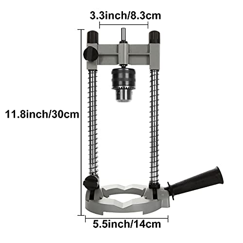 CertBuy Portable Drill Press for Hand Drill, Multi-Angle Drill Guide Attachment For 1/4 Inch and 3/8 Inch Adjustable Angle Drill Holder Guide, - WoodArtSupply