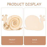 EXCEART Unfinished Wooden Snail Cutouts: 50 Sets Blank Wood Sail Shaped Pieces Insect Animal Life Model with Hemp Ropes for Home Decor Ornament DIY EXCEART