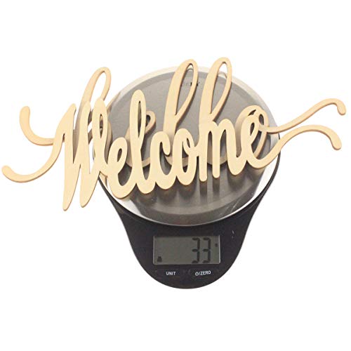 Hello Welcome Wood Sign Cutout Wooden Letter Sign DIY Block Words Decorative Signs for Wreath Home Door Wall Art Decoration Creaides