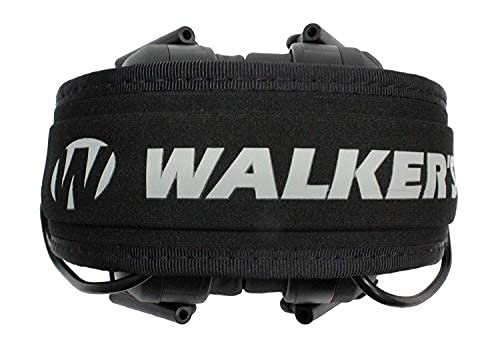 Walker's Razor Slim Shooter Electronic Hunting Folding Hearing Protection Earmuffs with 23dB Noise Reduction and Shockproof Carrying Case, Black Walker's