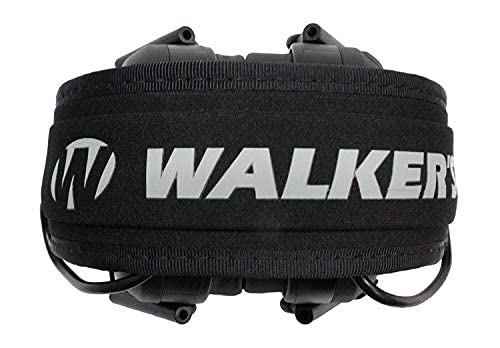 Walker's Razor Slim Shooter Electronic Hunting Folding Hearing Protection Earmuffs with 23dB Noise Reduction and Shockproof Carrying Case, Black - WoodArtSupply