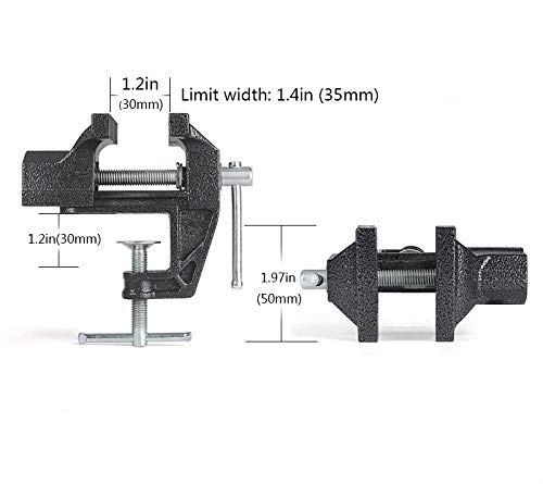 Mini Table Clamp, Small Bench Vice, New upgraded cast iron manufacturing Jewelers Hobby Clamps Craft Repair Tool Portable Work Bench Vise (mini)