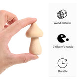 COHEALI 10pcs Wooden Mushroom Balnk Mushroom Model Unfinished Wood Toy Wooden Peg Dolls Unpainted Wood Figures Mushroom Toys Dining Table Decor COHEALI
