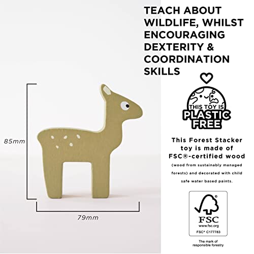 Le Toy Van - Wooden Petilou Forest Stacker Puzzle & Bag Educational Balancing Activities Toy | Great Gift for Kids and Toddlers | Suitable for Age Le Toy Van