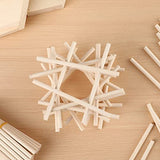 TOYANDONA 100pcs Wooden Dowel Rods, 4 x 1/5 Inch Unfinished Natural Wood Dowel Sticks for Crafts and DIY TOYANDONA