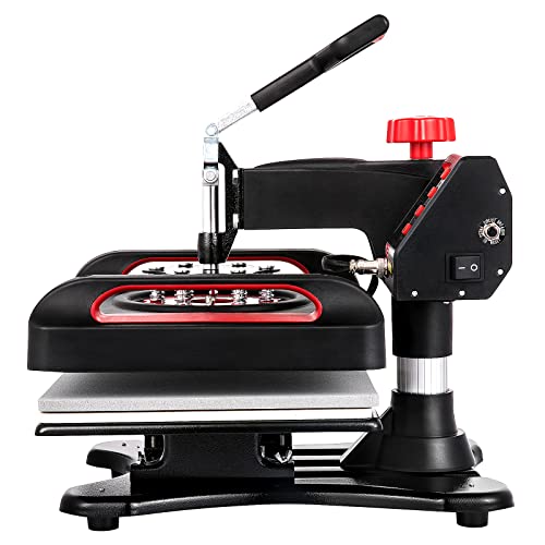 VEVOR Heat Press, Upgrade 5 in 1 Heat Press Machine for T-Shirt Hat Cap Mug Plate Sublimation, 15x15 inch Anti-Scald Fast Swing Away Digital Control VEVOR