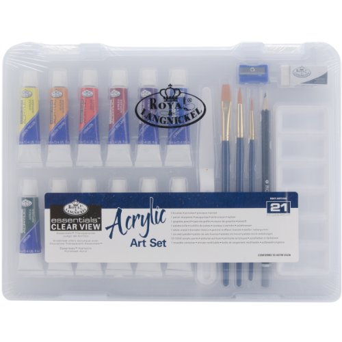 Royal & Langnickel Essentials Clear View Acrylic Painting Set, Small - WoodArtSupply