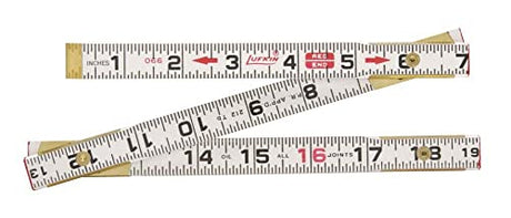 Crescent Lufkin Wood Rule, Fold, Red End, 5/8"X6', Sens, Black - 066SN Lufkin