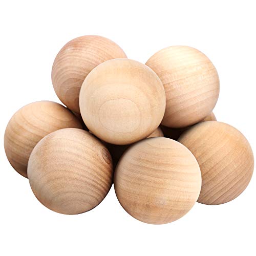 KEILEOHO 20 Pack 2 Inches Wooden Round Ball, Natural Unfinished Wooden Balls, Smooth Durable Wood Balls for Crafts and DIY Projects KEILEOHO