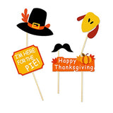 25 Count Thanksgiving Day Friendsgiving Big Photo Booth Props Kit for Autumn Funny Turkey Day Party Decorations Supplies DIY Selfie Props Set with WoodArtSupply