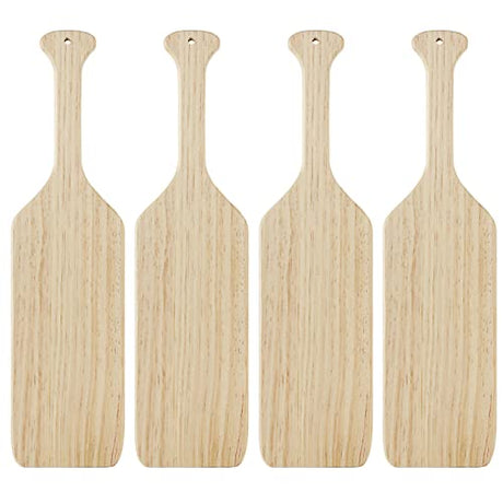 DAJAVE 15 Inch Unfinished Wooden Paddles, 4 Pack Solid Pine Paddle, Greek Paddles Natural Color Craft Wood for DIY Home Decoration and Craft Projects DAJAVE