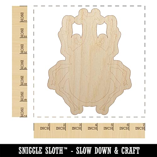 Horned Dynastid Rhinoceros Beetle Insect Unfinished Wood Shape Piece Cutout for DIY Craft Projects - 1/8 Inch Thick - 6.25 Inch Size Sniggle Sloth