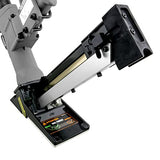 NuMax SFL618 Pneumatic 3-in-1 15.5-Gauge and 16-Gauge 2" Flooring Nailer / Stapler with Flooring Mallet and Interchangeable Base Plates, Grey NuMax