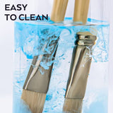 Nicpro 24PCS Paint Brushes Set, Paint Brushes for Acrylic Painting, Art Supplies for Watercolor & Gouache Kids Adults, Painting Supplies with Cloth Nicpro