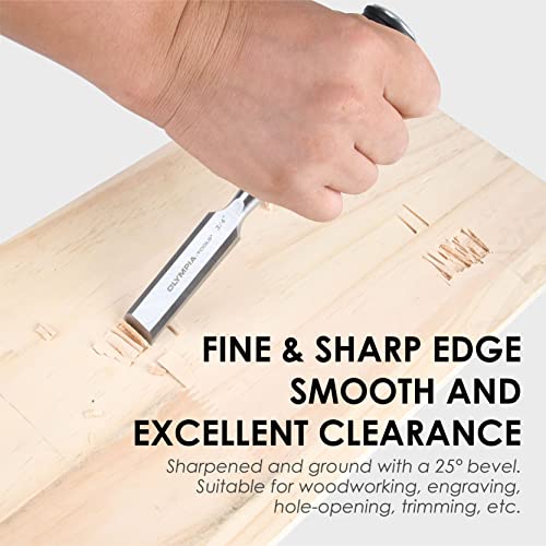 Olympia Tools Long Pattern Wood Chisels, Set of 4 (30-184) Olympia Tools