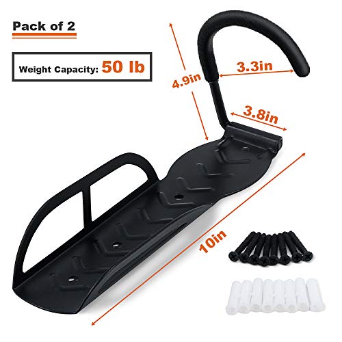 Wallmaster Bike Rack Garage Wall Mount Bicycles 2-Pack Storage System Vertical Bike Hook for Indoor Wallmaster