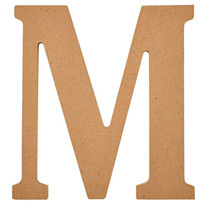 Plaid Wood Unfinished Letter, 8" Wooden Surface Perfect for DIY Arts and Crafts Projects, 63592, 8 inch