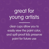 Colorations No-Spill White Lid Tempera Paint Cups for Kids Value Classroom Pack Painting Supply (10 pack), Model:10WPC Colorations