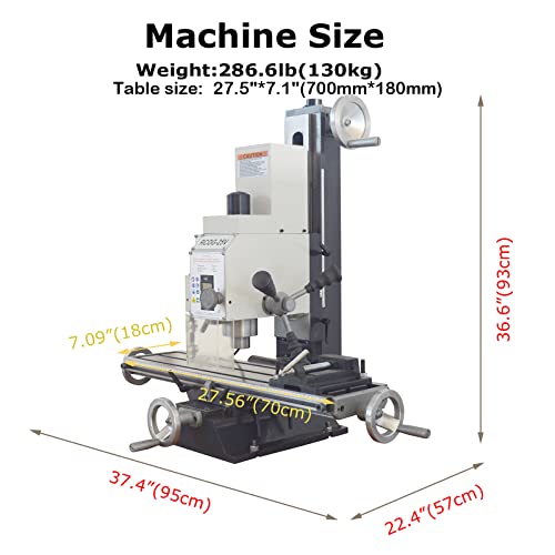 INTBUYING Benchtop Mini Milling Drilling Machine R8 High Precision Mill Drill Machine Micro Variable Speed Power Mill Drill Press 1100W Brushless - WoodArtSupply