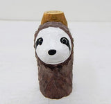 Selsela Sloth Figurine Statue Decor Small Animal Sculpture Art Wood Carving Miniature Selsela