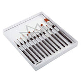 KINGART 1070B Premium Precision Mixed Media Artist Paint Brushes Set of 12, Ergonomic Comfort Short Handle, Oil, Watercolor, Acrylic Painting, Gift KINGART