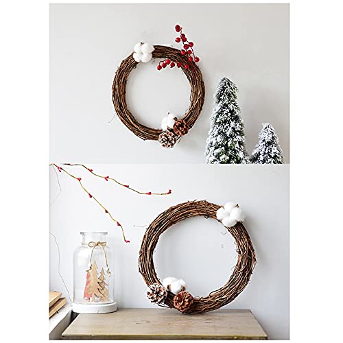Renococo DIY Crafts Natural Grapevine Wreaths,12/16 Inch Wreath Ring,Rattan Vine Branch Hoop,DIY Rattan Frame,Twig Wreath,DIY Frame,Xmas Wreath, Renococo