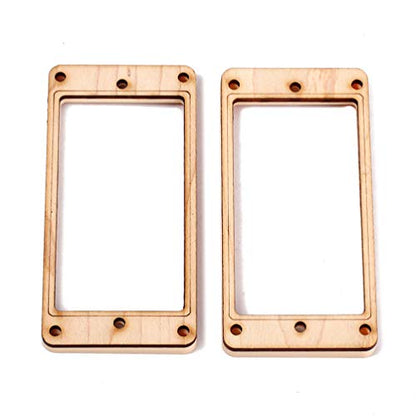 SUPVOX Pickup Frame Maple Wood Plastic Humbucker Mounting Ring with 8 Screws for Musical Instrument Guitar Bass GB305P (Golden) 2pcs - WoodArtSupply