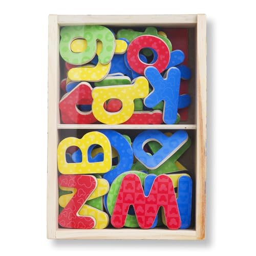 Melissa & Doug Disney Mickey and Friends Wooden Alphabet Magnets - 52 Uppercase and Lowercase Letters Melissa & Doug