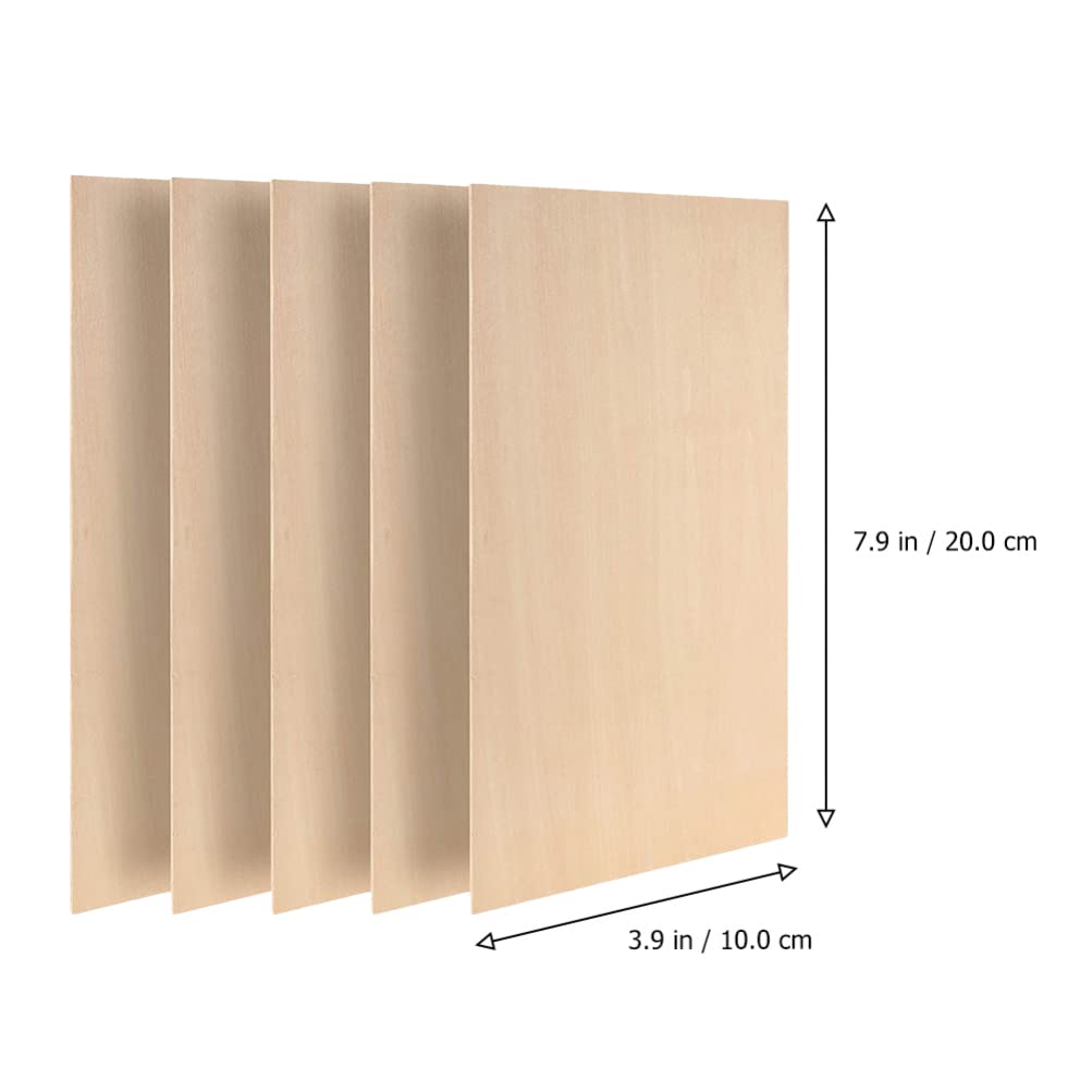 Sewroro 10pcs Pieces Rectangular Veneer Wooden Square Coasters Rectangular Wood Chips Balsa Wood DIY Wood Planks Wood Board Home Decoration Sewroro