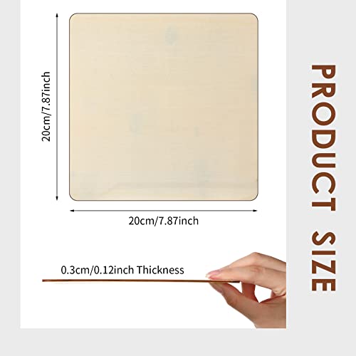 Vicenpal 24 Pcs 1/8 Inch Balsa Wood Sheets for Crafts 3 mm Thick Craft Wood Unfinished Plywood Thin Wood Sheets for Drawing Painting Engraving Laser Vicenpal