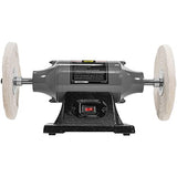 VEVOR Bench Buffer Polisher, 8 inch Buffing Machine 370W Motor with 3600 RPM, Heavy Duty Benchtop Lathe Polishing Machine for Jewelry, Wood, Silver, VEVOR