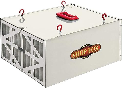 Shop Fox W1830 3-Speed Hanging Air Filter, White Shop Fox
