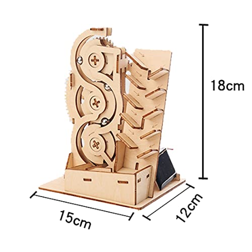 Wooden Marble Track Construction Kit Fun And Educational Building Blocks For Kids, Stem Learning Toy For Boys And Girls, Multiple Tracks And Endless DDLONGDD