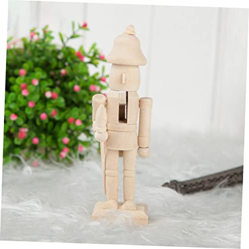 ARTIBETTER 3pcs Paintable Nutcracker Figures Nutcracker Unfinished Wooden Unfinished Wood Nutcracker Stocking Stuffer Gifts Unfinished Wood Crafts ARTIBETTER