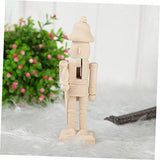 ARTIBETTER 3pcs Paintable Nutcracker Figures Nutcracker Unfinished Wooden Unfinished Wood Nutcracker Stocking Stuffer Gifts Unfinished Wood Crafts ARTIBETTER