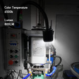 Magnetic Machine Work Light, IP65 Water Proof Flexible Gooseneck Lamp 1000 Lumens 110V for Lathe Milling Drill Press Industrial Lighting YouTeMei