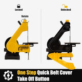 KFMK High Speed 6" Bench Grinder & 1"x30" Belt Sander Combo, Bench Belt Sander & Grinder for Metalworking, Belt Grinder for Knife Making, sharpening KFMK