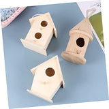 Yardwe 5 Pcs Garden Desktop Hanging Bird Ornament Bird House DIY Unfinished Birds Pendant Birdhouse Kit Mini Birdhouse Small Birdhouse Kids Suit Yardwe