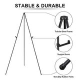 STARHOO Display Easel Stand for Wedding Sign & Poster 63'' Portable Art Easel for Floor Adjustable Metal Easel Black Starhoo