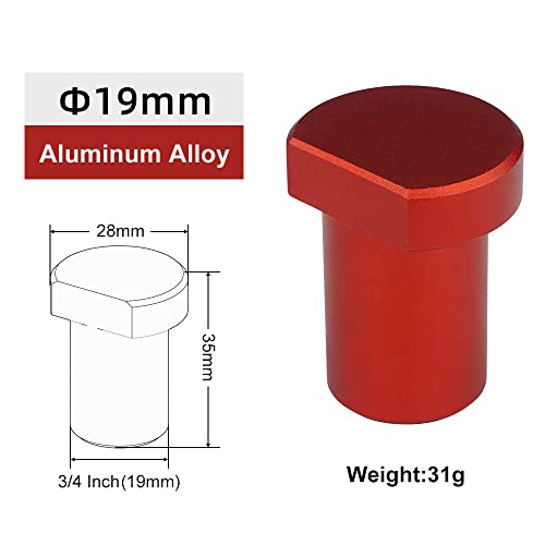 4 Pack Aluminum Alloy Bench Dogs Woodworking Clamp for 3/4 Inch (19mm) Dog Hole (Red)