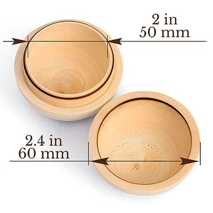 Rustic Woodcraft Supplies - 10 Hollow Wooden Spheres, 2.4 Inch - Unfinished Wood Decor - Wood Spheres for Custom Creations and DIY Projects - WoodArtSupply