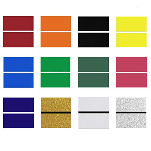 XLNTTECH 100% Laser Engraving Double Color Sheet (7" x 11“ x .040”, 12 Pieces & 12 Colors) for Interior Signs, Badges. - WoodArtSupply