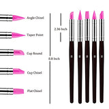 Sdanart Professional Silicone Rubber Tip Paint Pens Brushes，5pcs Silicone Paint Brush，Silicon Color Shapers Brushes，Rubber Paint Brush，Silicone Sdanart
