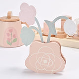 MONT PLEASANT Wooden Tea Set for Little Girls, Wooden Toys, Toddler Tea Set Toy, Play Kitchen Accessories Set, Montessori Toys, Kids Play Kitchen MONT PLEASANT